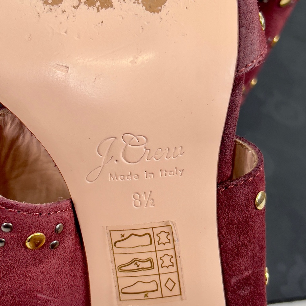 Jcrew Size 8.5 Stella Heels In Studded Suede - Bu… - image 7